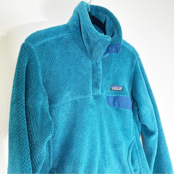 Patagonia Re-Tool Snap-T Better Fleece Pullover Sweater Jewel Tone Teal Medium - Picture 3 of 11